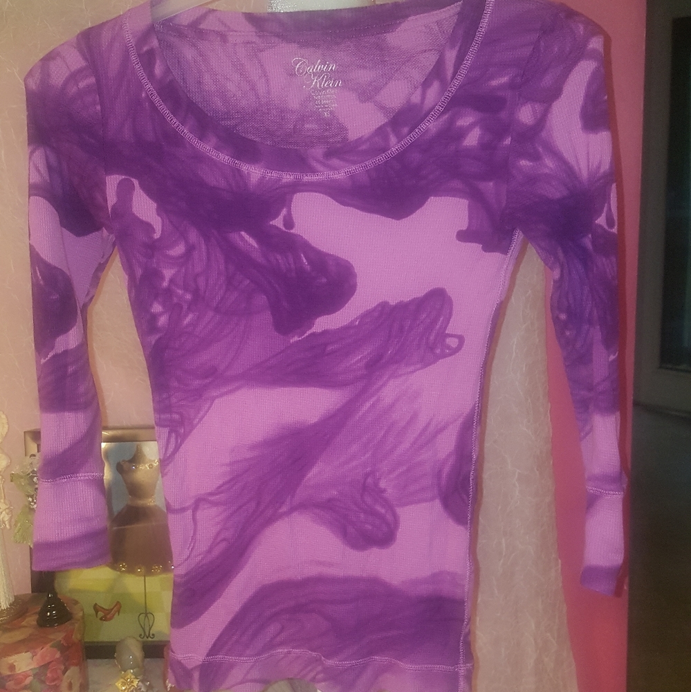 Calvin Klein Purple Thermal Top